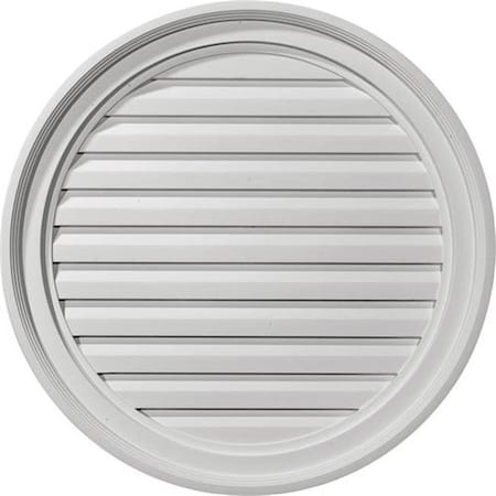 Dwellingdesigns 24 in. W x 24 in. H Round Gable Vent Louver; Functional DW2808